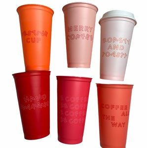 STARBUCKS HOLIDAY REUSABLE HOT CUPS 6PK